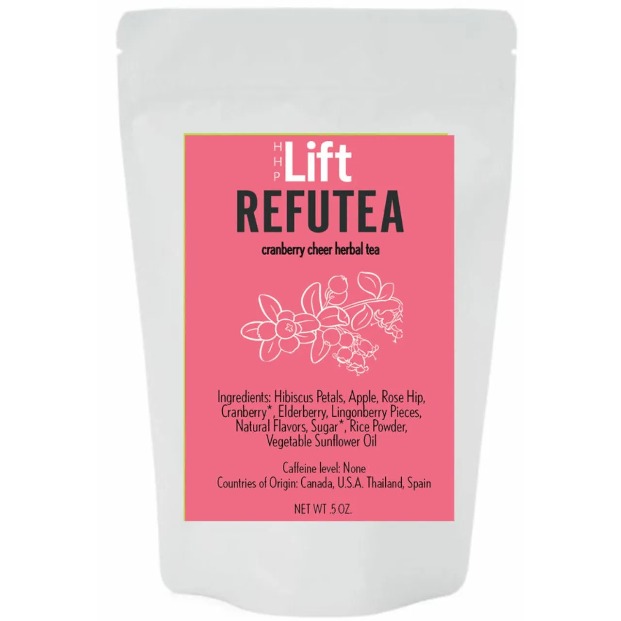 0.5 Oz. Cranberry Cheer Loose Leaf Tea  - With 10 Tea Bags
