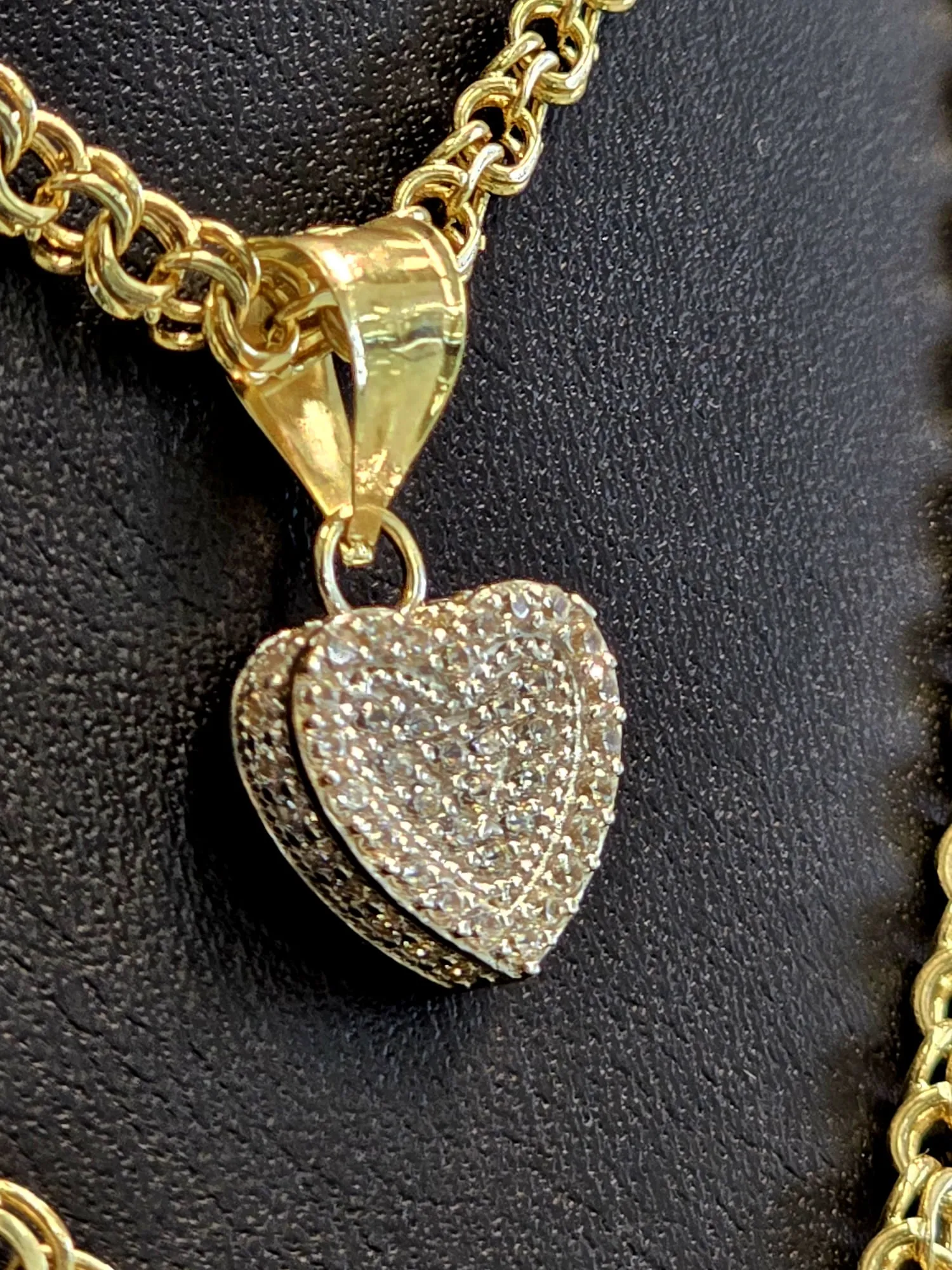10K Chino Chain with Heart Pendant