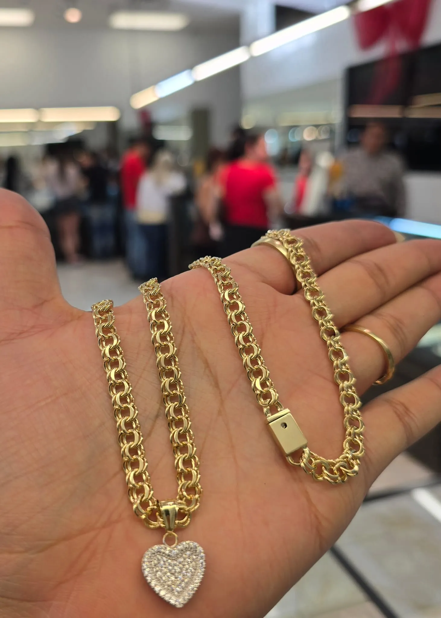 10K Chino Chain with Heart Pendant