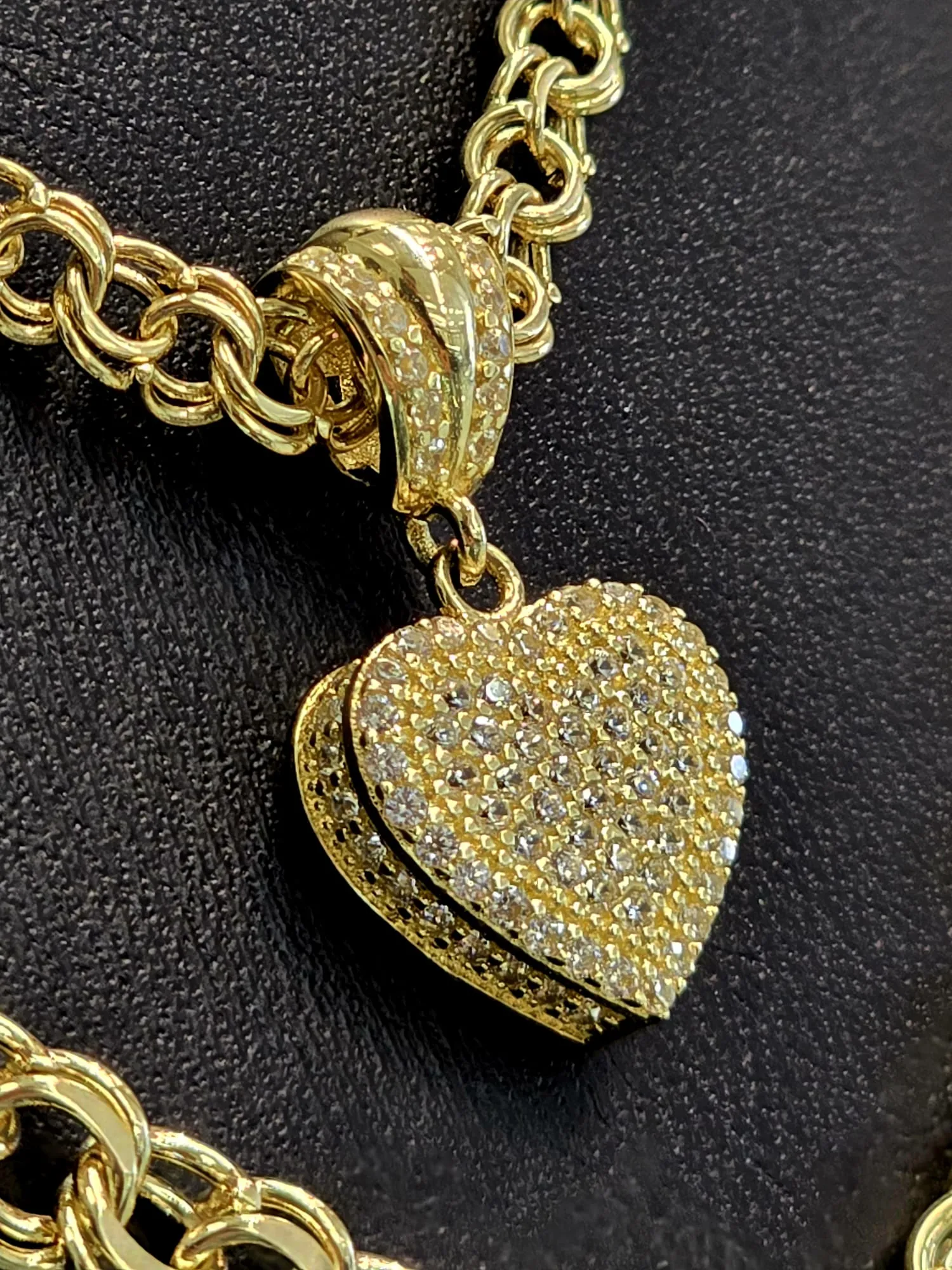 10K Chino Chain with Heart Pendant