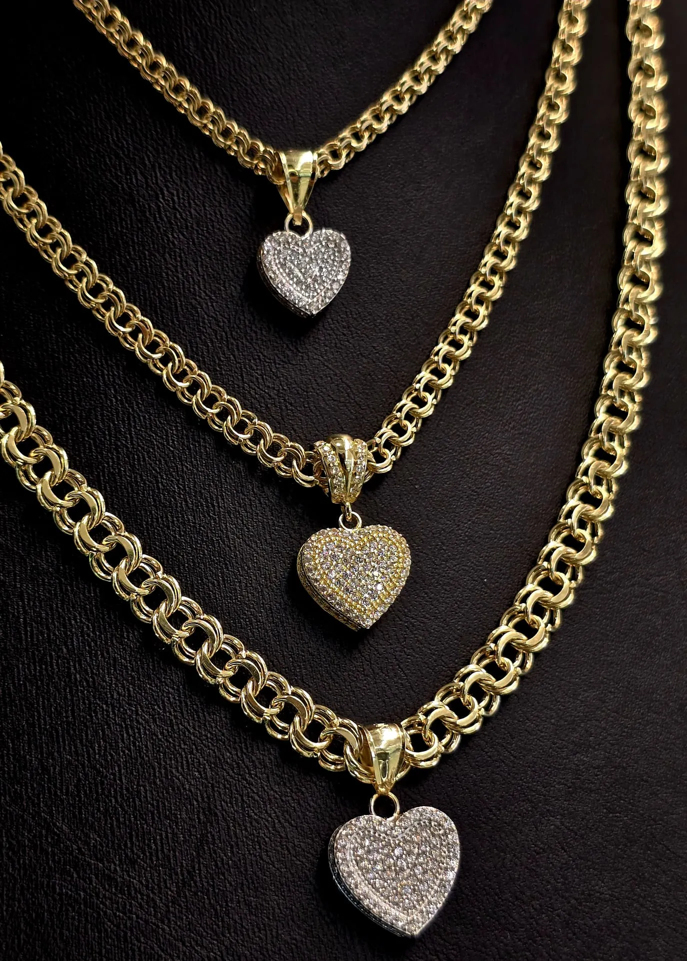 10K Chino Chain with Heart Pendant