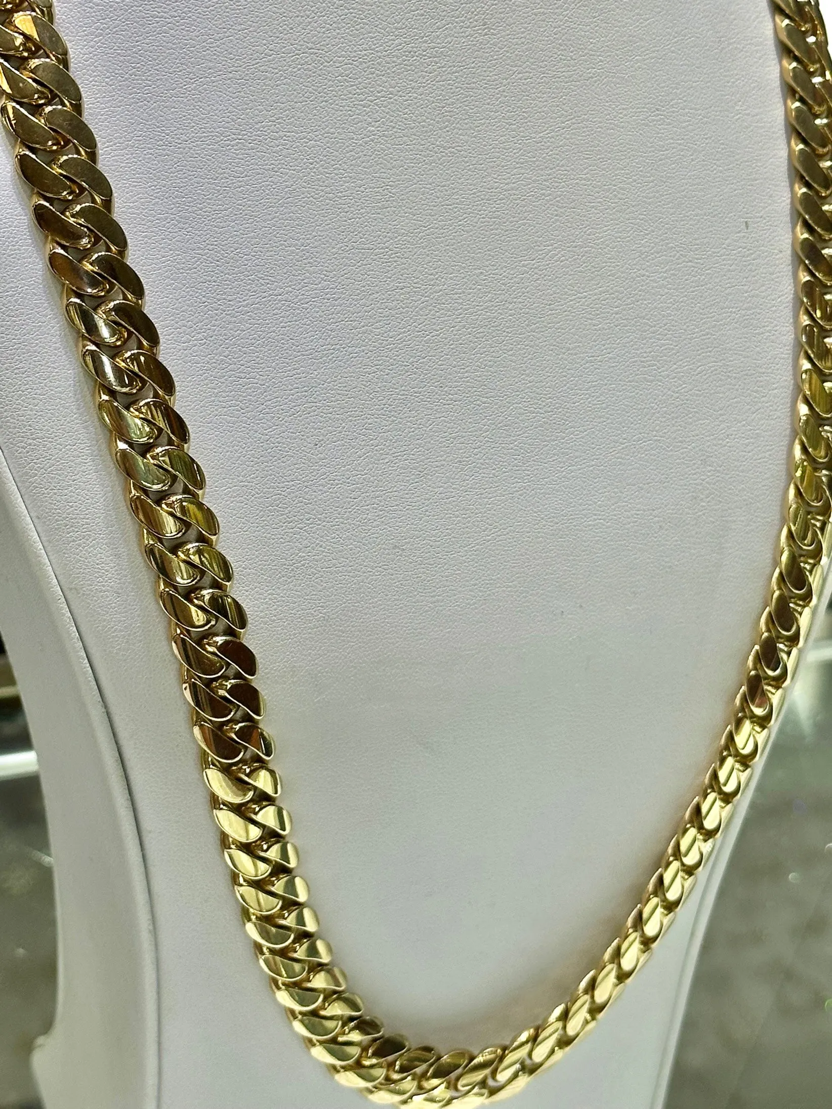 10K Yellow Gold Cuban Link Chain 13mm