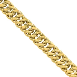 10k Yellow Gold Hollow Double Link Cuban Chain 7 mm