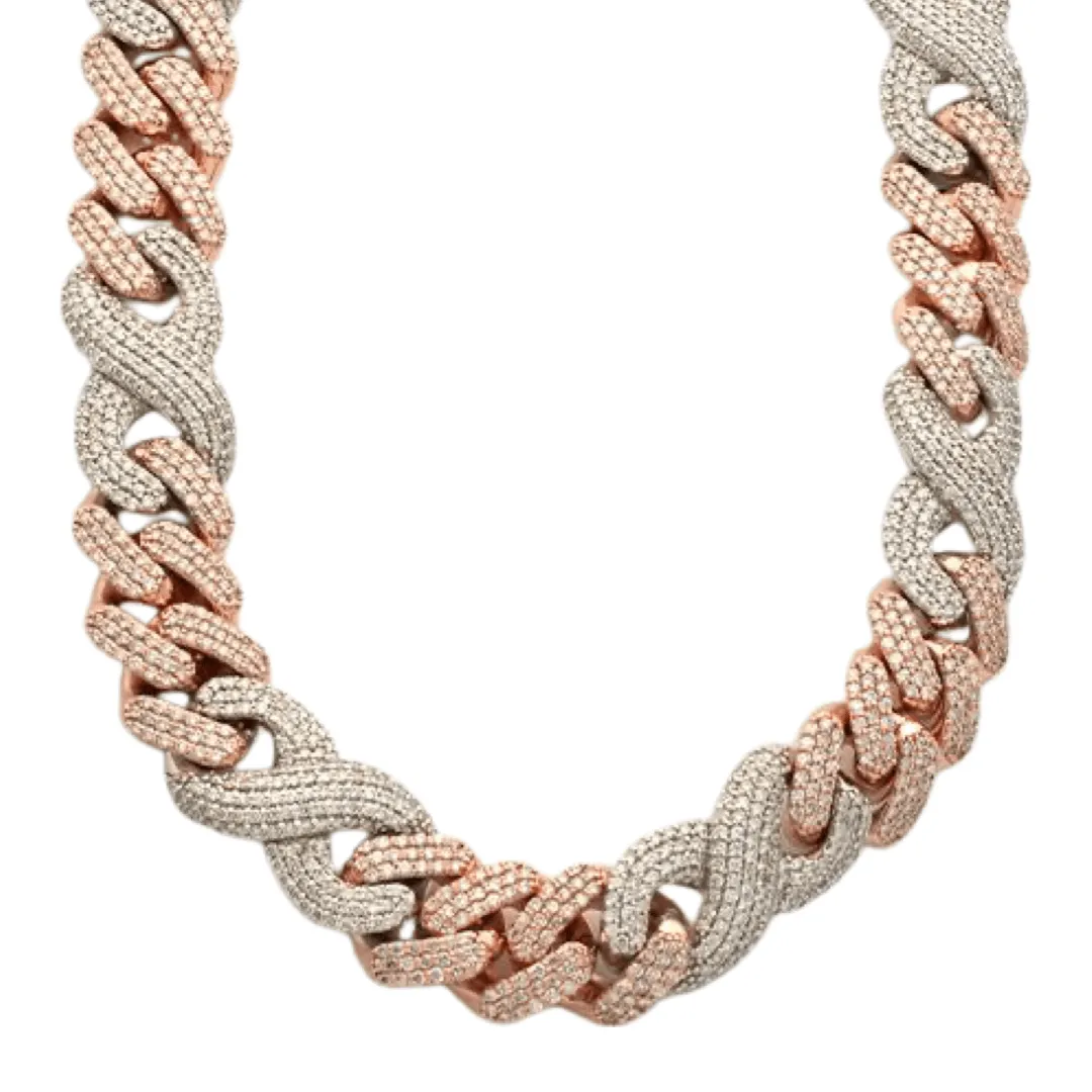 10KR W 35.64CTW DIAMOND MIAMI CUBAN AND INFINITY