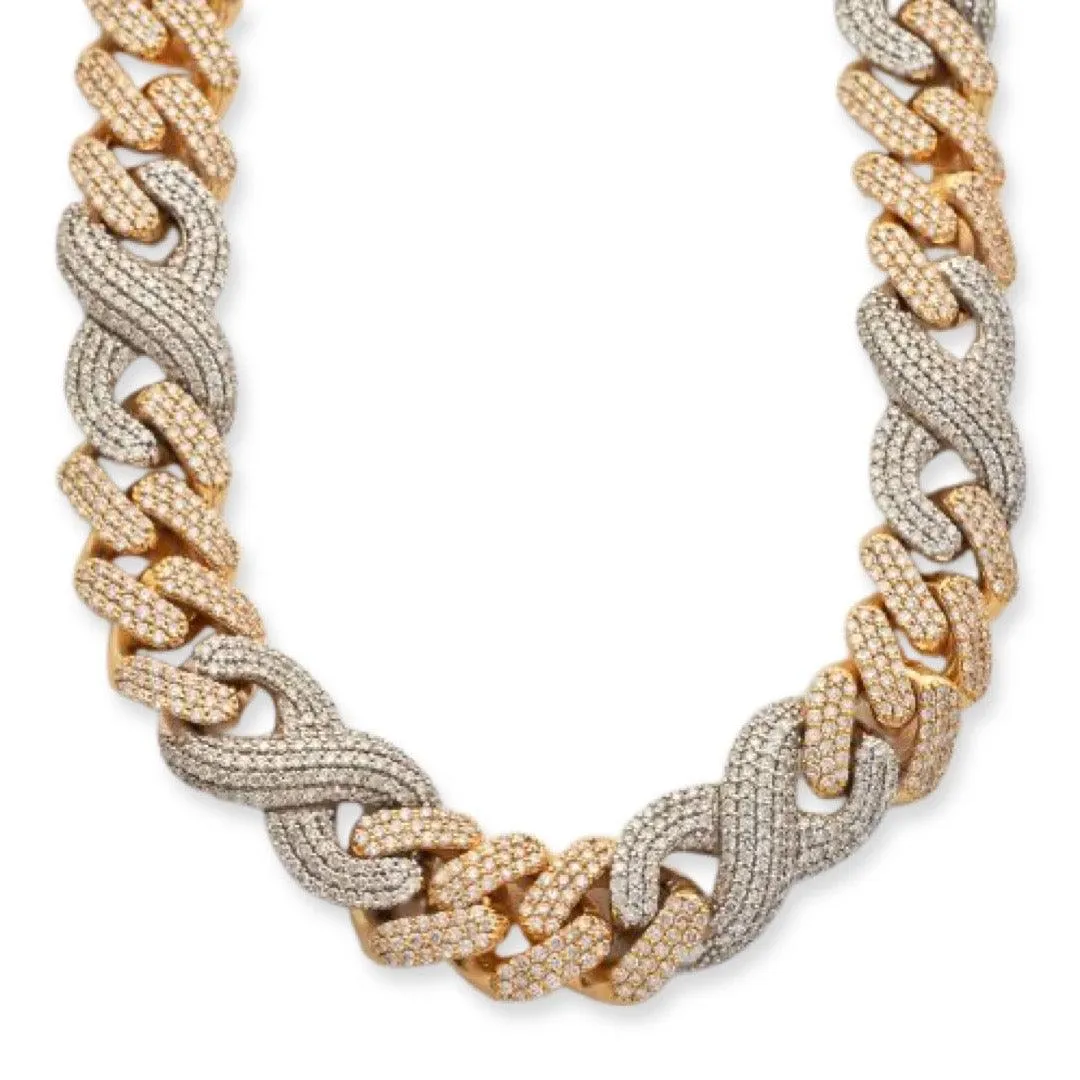 10KY W 39.31CTW DIAMOND MIAMI CUBAN AND INFINITY