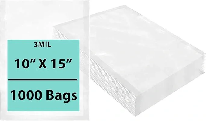 10X15 inches Vacuum Seal Bags for Food Packaging 3 Mil Co-Extruded