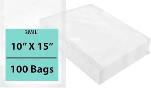 10X15 inches Vacuum Seal Bags for Food Packaging 3 Mil Co-Extruded