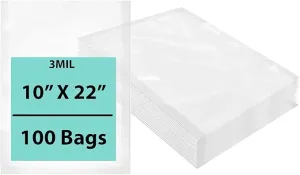 10X22 inches Vacuum Seal Bags for Food Packaging 3 Mil Co-Extruded
