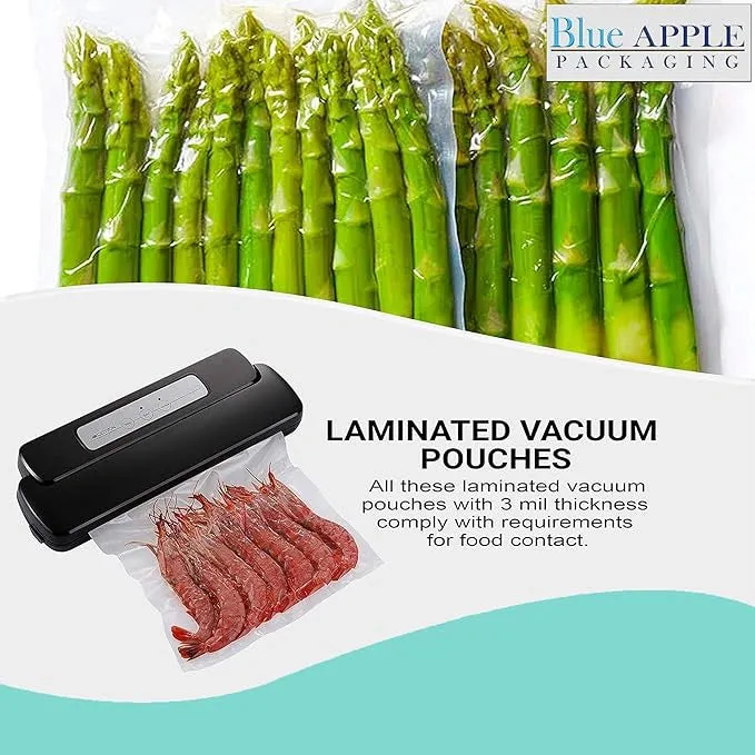 10X22 inches Vacuum Seal Bags for Food Packaging 3 Mil Co-Extruded