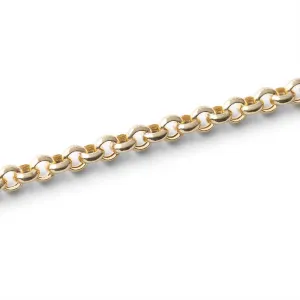 14K GOLD HOLLOW LINK ROLO CHAIN (3.8MM)