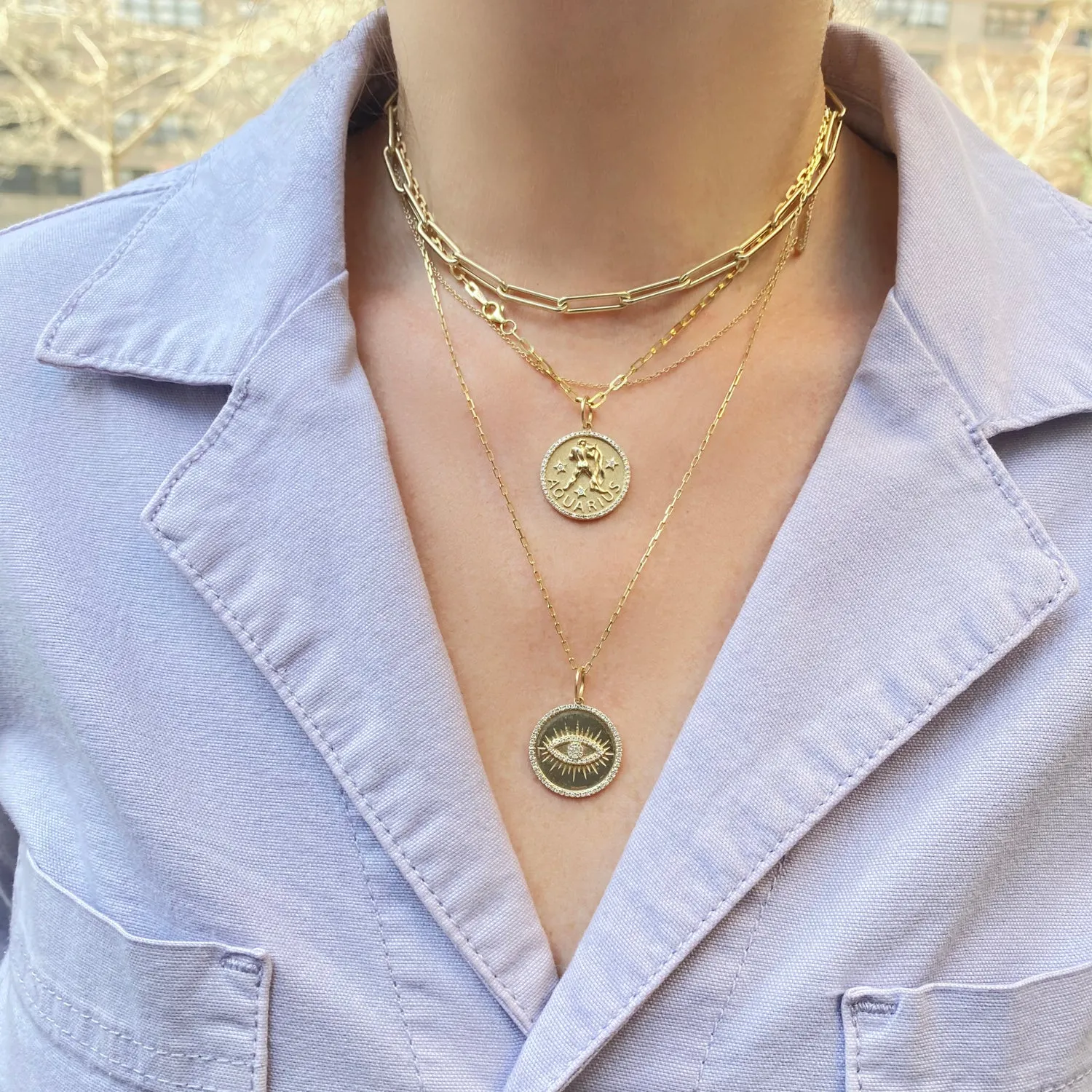 14K Gold Micro Link Chain Necklace