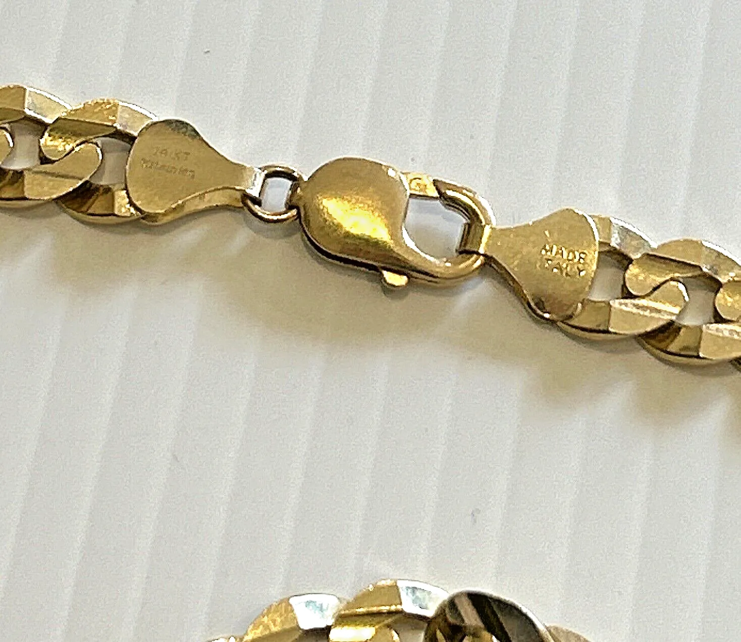 14k Solid Curb Link Chain 24" Inch, 100.1 grams, 11mm