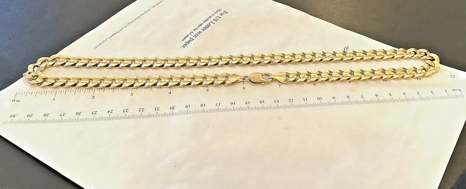 14k Solid Curb Link Chain 24" Inch, 100.1 grams, 11mm