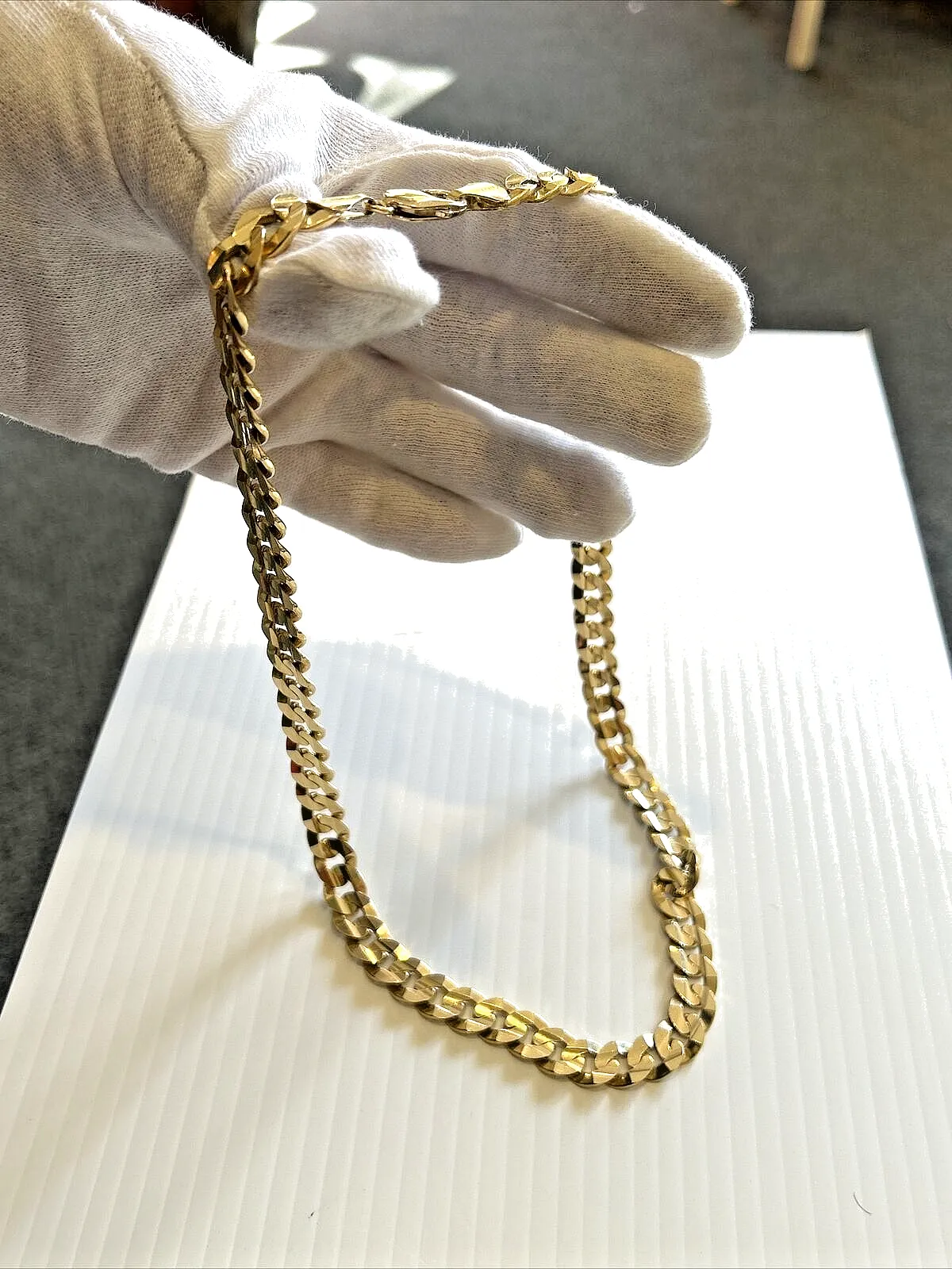14k Solid Curb Link Chain 24" Inch, 100.1 grams, 11mm
