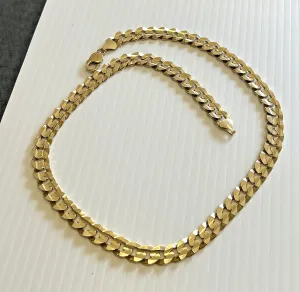 14k Solid Curb Link Chain 24" Inch, 100.1 grams, 11mm
