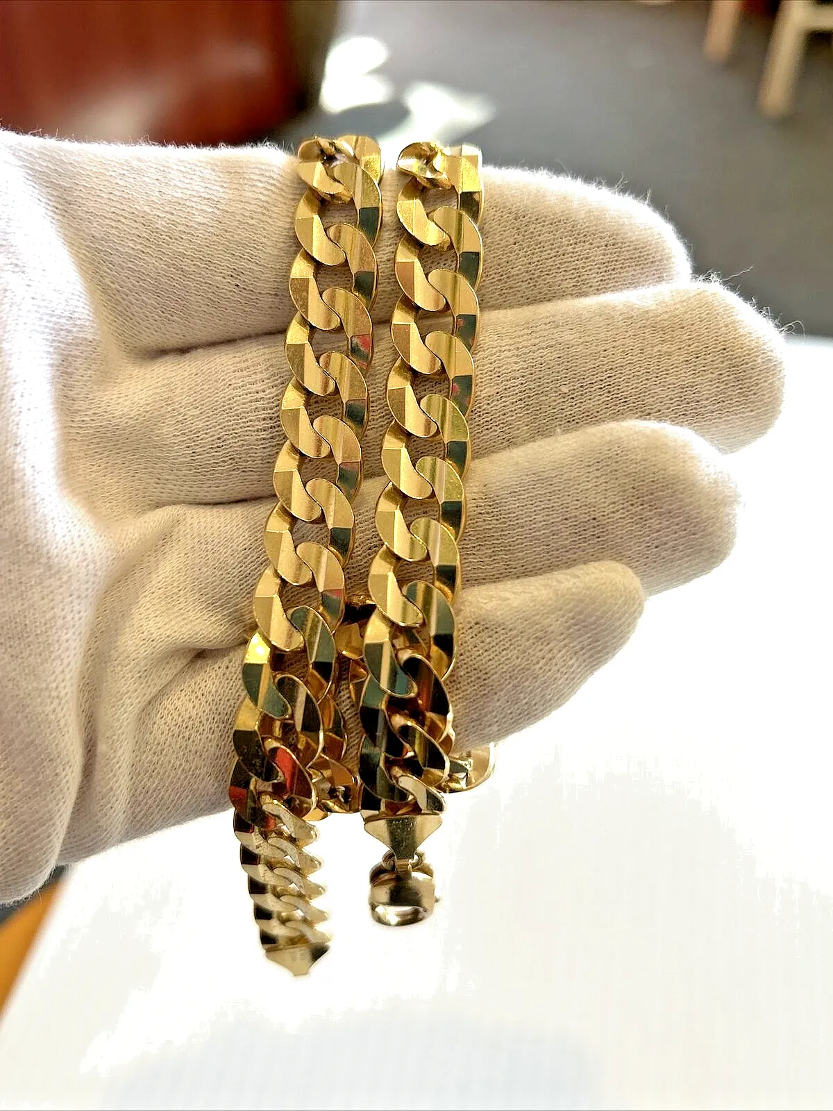 14k Solid Curb Link Chain 24" Inch, 100.1 grams, 11mm
