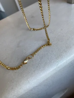14k Yellow gold Cuban Link 3.6mm Chain Necklace