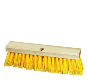 18 inch Stiff Yellow Street Sweeper Push Broom Head | 5 Pack