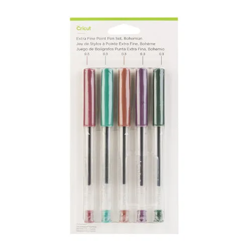 5 x Cricut Extra Fine Point Assorted Colour Bohemian Pen Set Craft Decorations