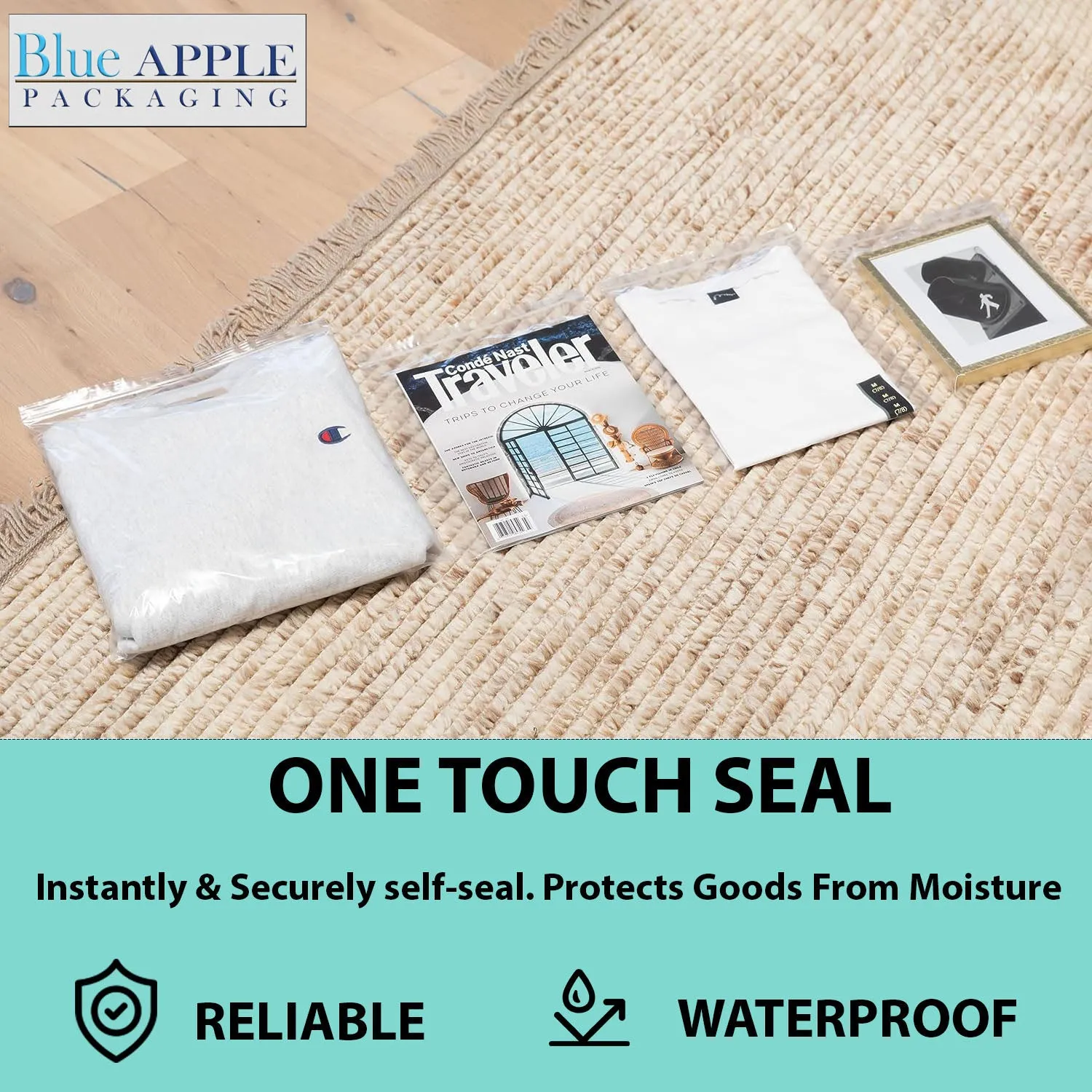 5X8 inches Reclosable Poly Bags with Hang Hole 2 Mil (LDPE) Single Track Zipper