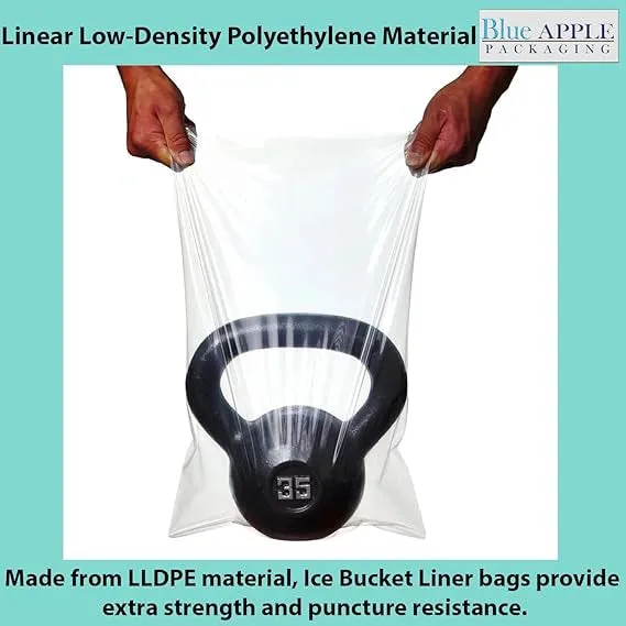 8X4X12 inches Gusset Bags/Ice Bucket Liner 0.75 mil TUF-R® Std Linear