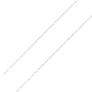 925 Sterling 2.5mm Silver Finish Classic Cuban Chain Size- 8"