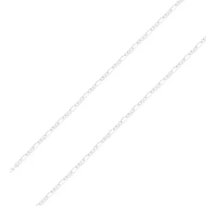 925 Sterling 4mm Silver Diamond Cut Classic Figaro Chain Size- 9"