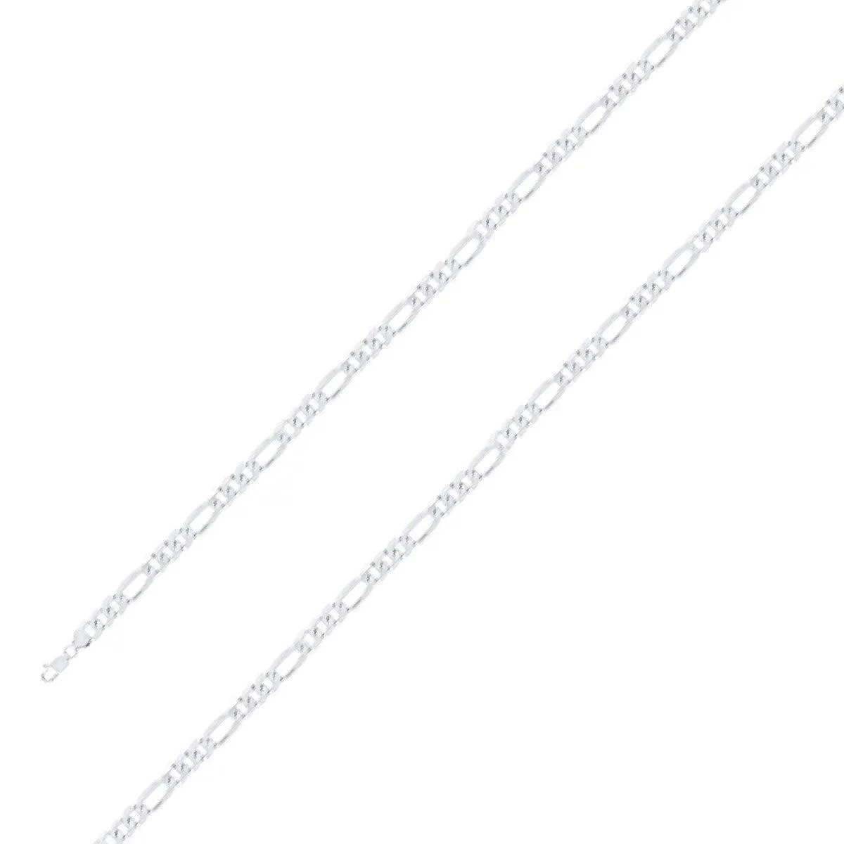 925 Sterling 5mm Silver Classic Figaro Chain Size- 8"