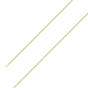 925 Sterling Silver 1.5mm Yellow Gold Plated Rope Chain Size- 7"