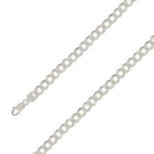 925 Sterling Silver 9.5mm E-Coated Classic Cuban Chain Size- 8"