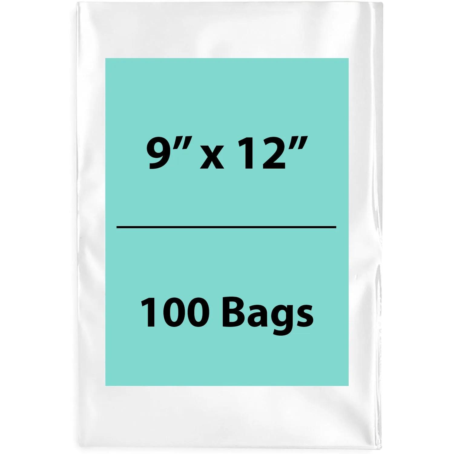 9X12 inches Clear Flat Poly Bags 4Mil Open Top (LDPE)
