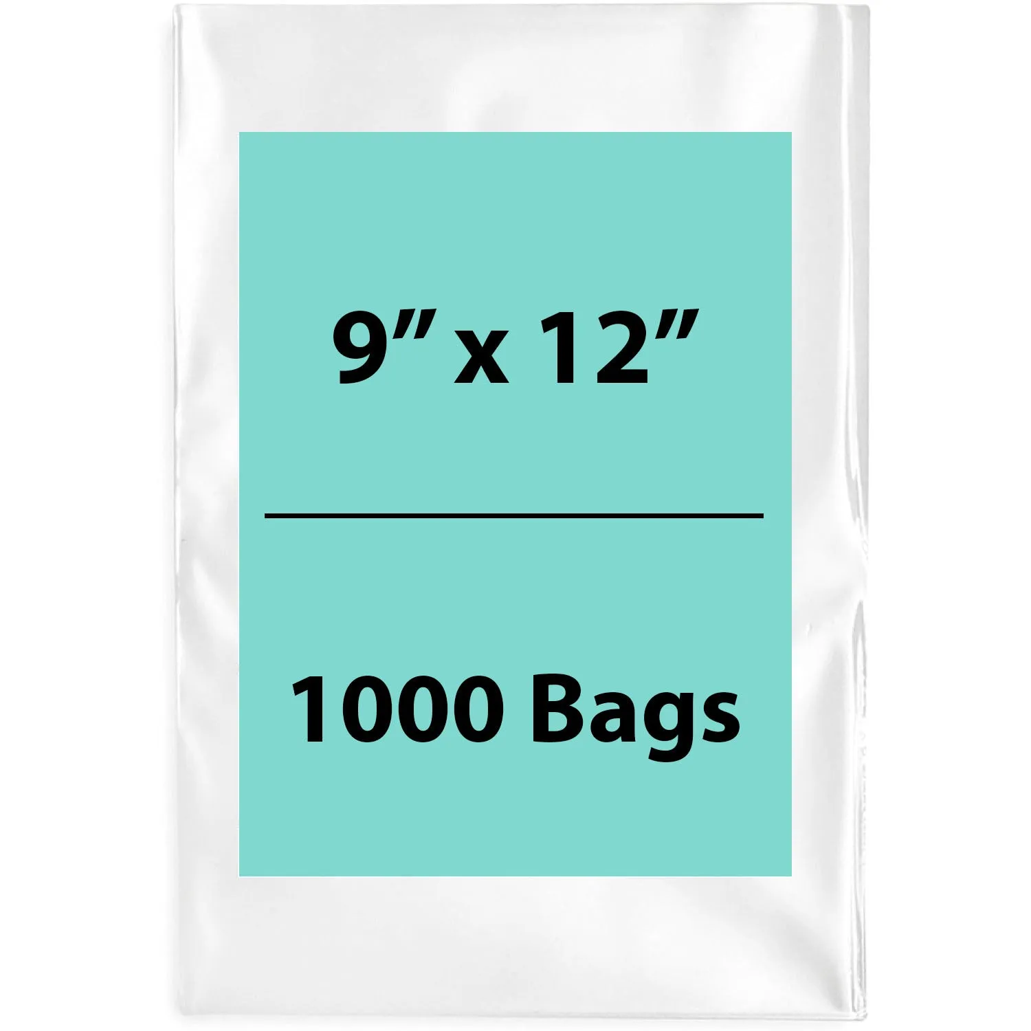 9X12 inches Clear Flat Poly Bags 4Mil Open Top (LDPE)