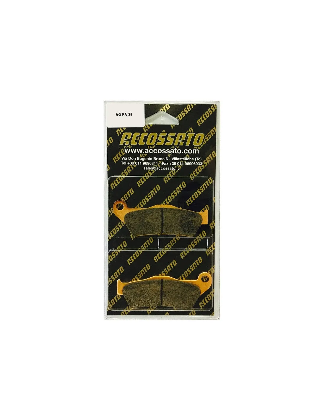Accossato Brake Pads Kit For Motorcycle, AGPA29ST (Front) & (Rear)