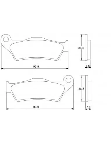 Accossato Brake Pads Kit For Motorcycle, AGPA29ST (Front) & (Rear)
