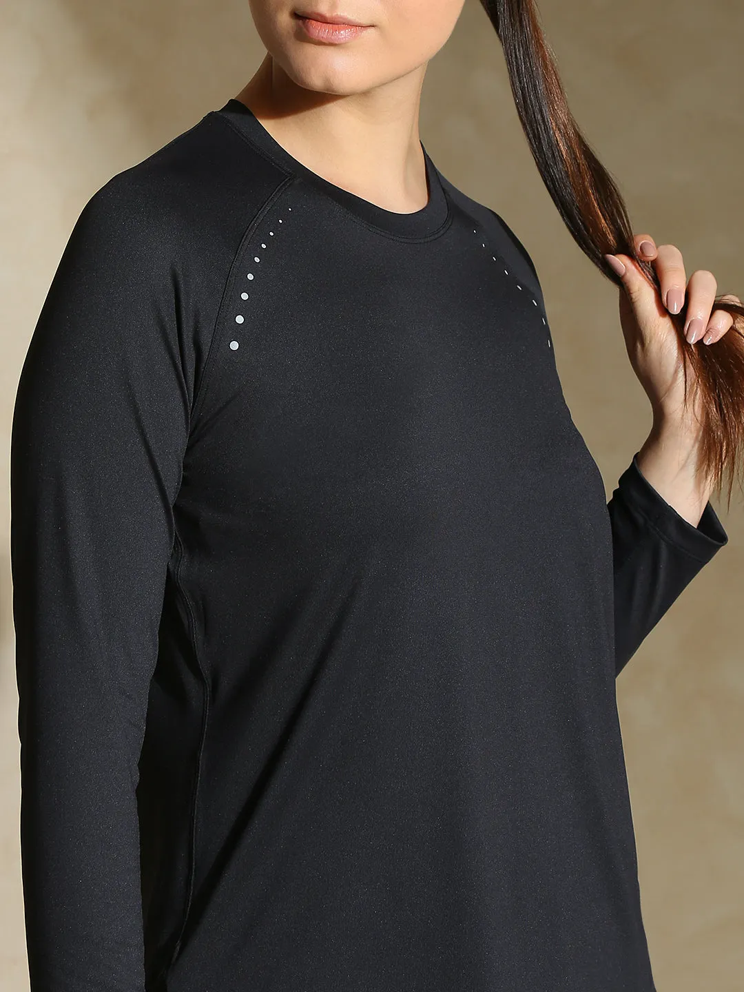 Aero TraqDry Long Sleeve Tee Black