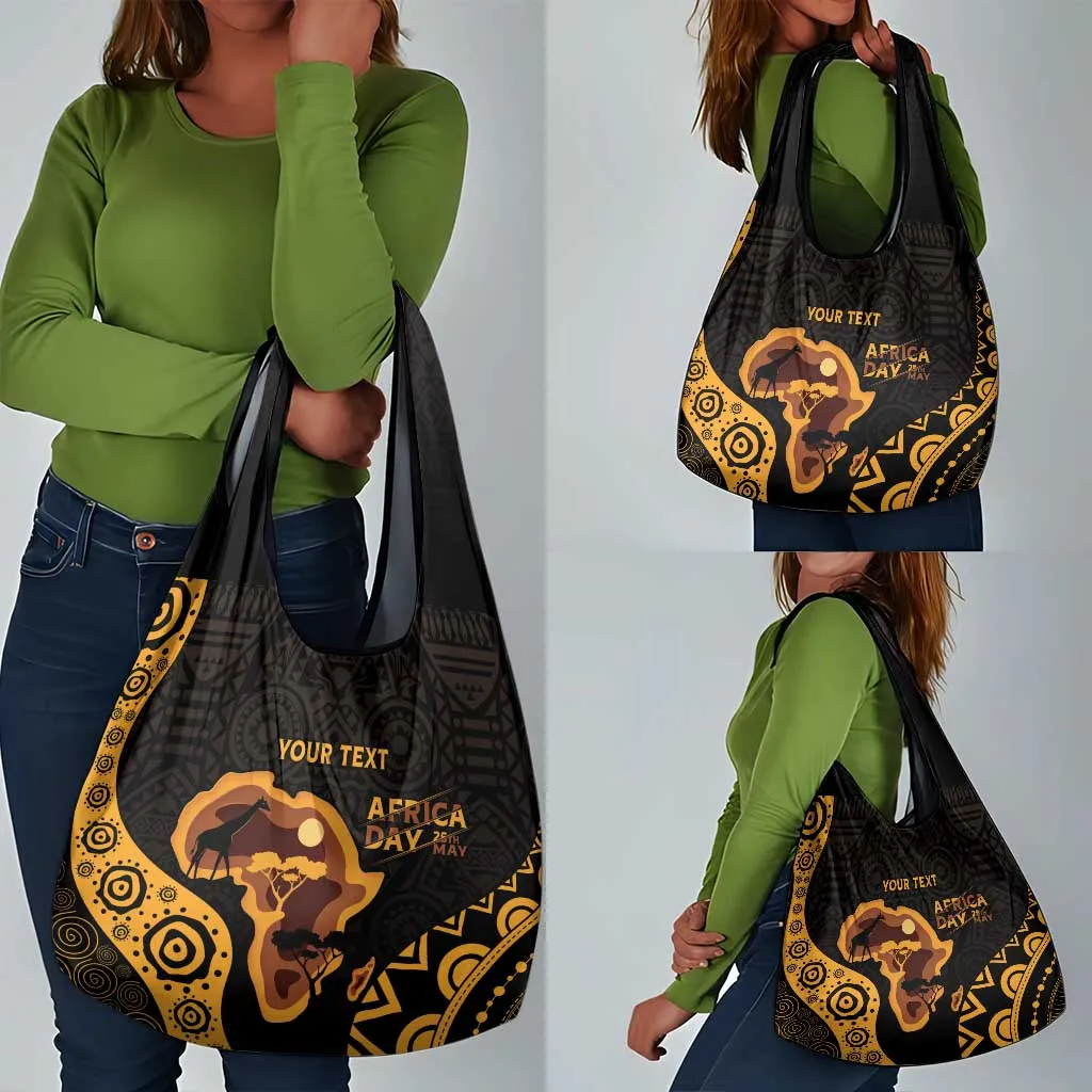 Africa Day Personalized Grocery Bag Ethnic Retro Style LT7
