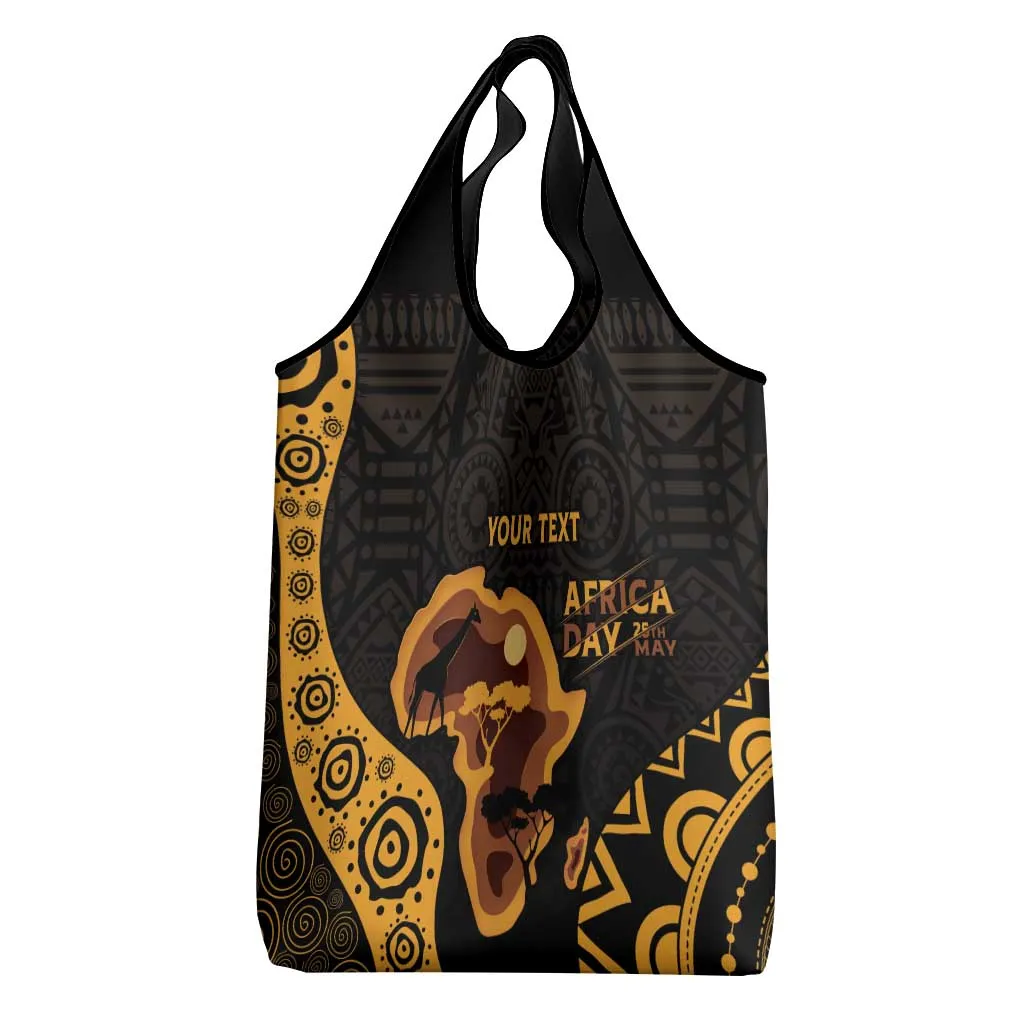 Africa Day Personalized Grocery Bag Ethnic Retro Style LT7