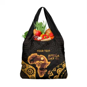 Africa Day Personalized Grocery Bag Ethnic Retro Style LT7