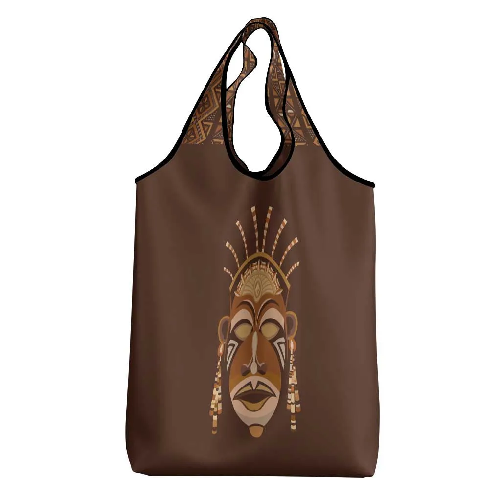 African Women Grocery Bag Tribal Ethnic Mask DT02