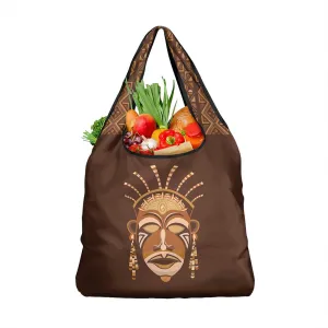 African Women Grocery Bag Tribal Ethnic Mask DT02