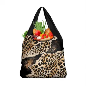Afro Leopard Skin Pattern Grocery Bag Version 02 LT9