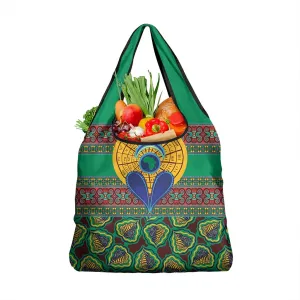 Afro Pattern Traditional Kanga Style Grocery Bag LT9