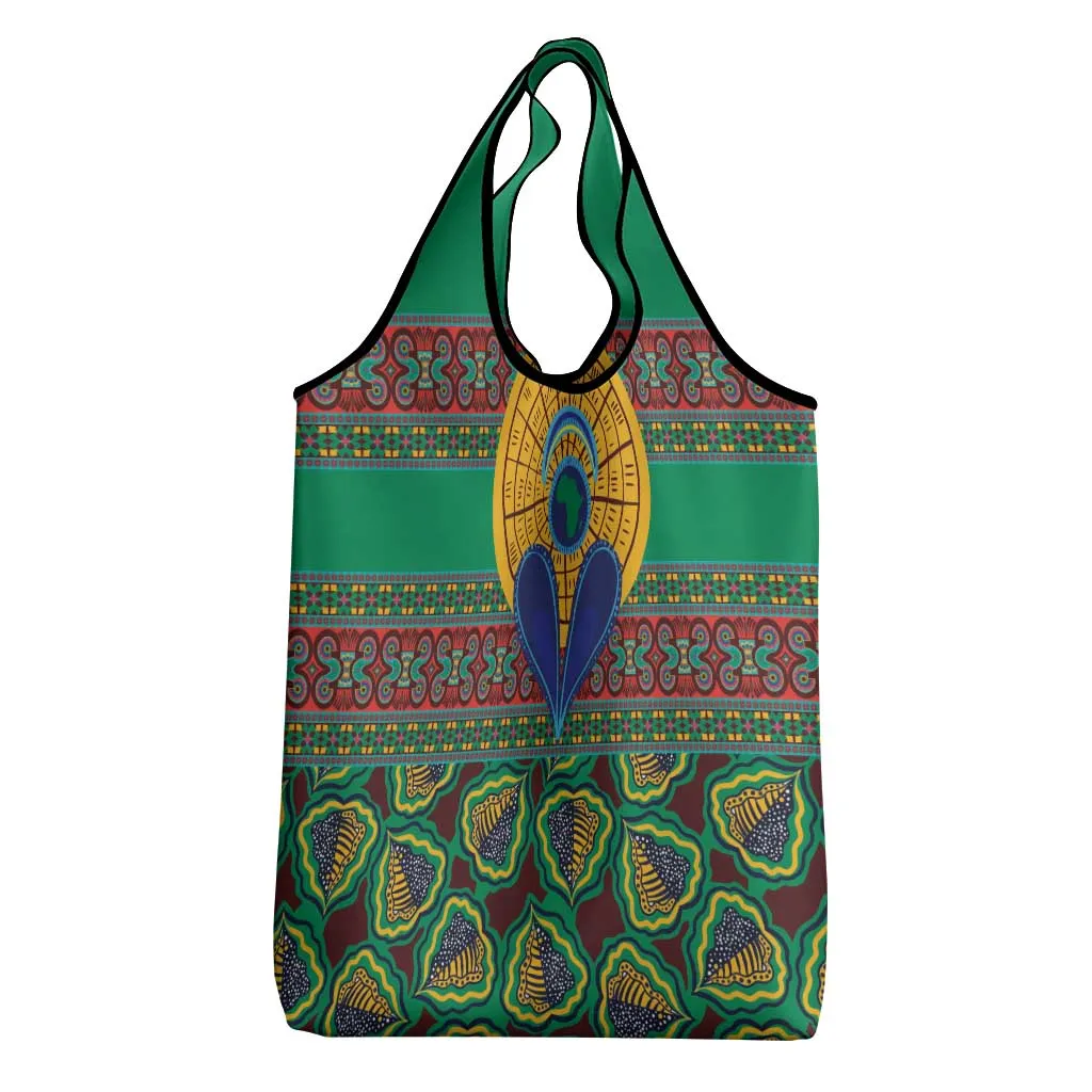 Afro Pattern Traditional Kanga Style Grocery Bag LT9