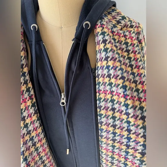 Anthropologie Herringbone Tweed Dickie Blazer