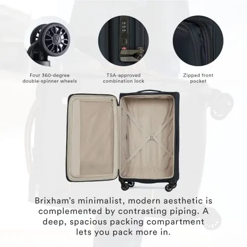 ANTLER - Large Suitcase - Brixham Luggage - Size Large Navy - 88L, Super Lightweight Suitcase - Carry On Suitcase for Travel & Holidays with 4 Wheels - Expandable Zip & Pockets - TSA Approved Locks