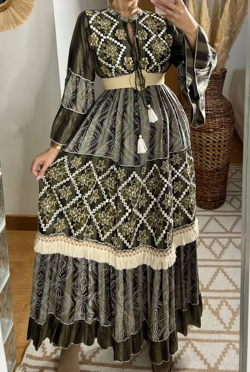 Aura Boho Chic Maxi Dress