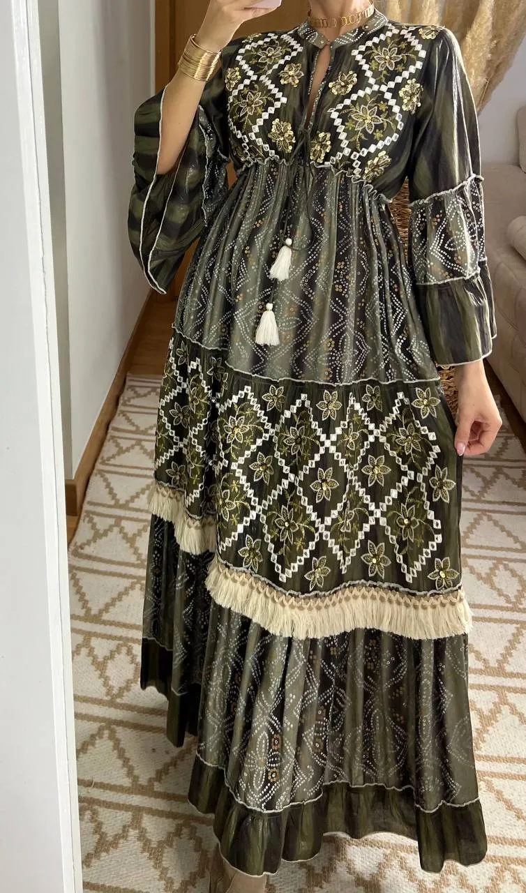 Aura Boho Chic Maxi Dress