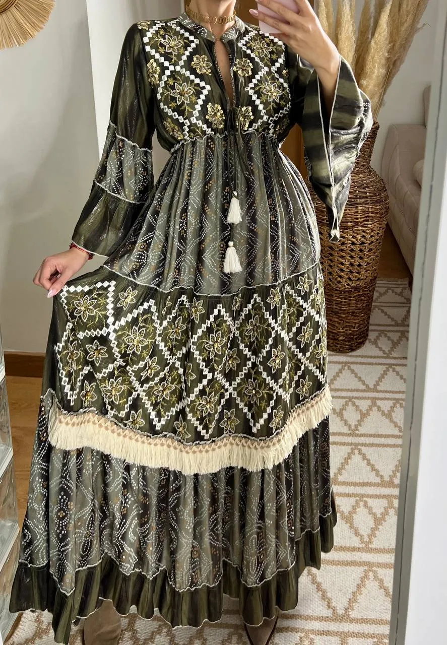 Aura Boho Chic Maxi Dress
