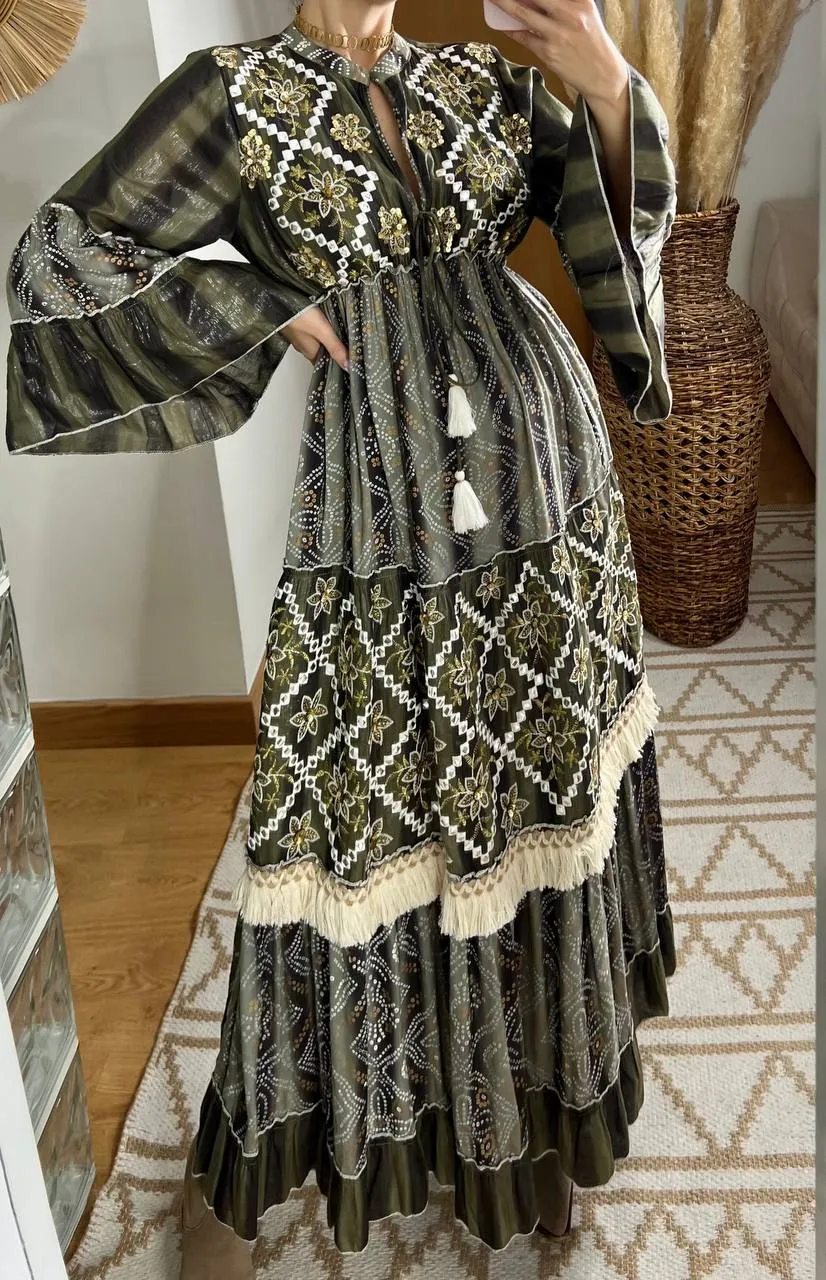 Aura Boho Chic Maxi Dress