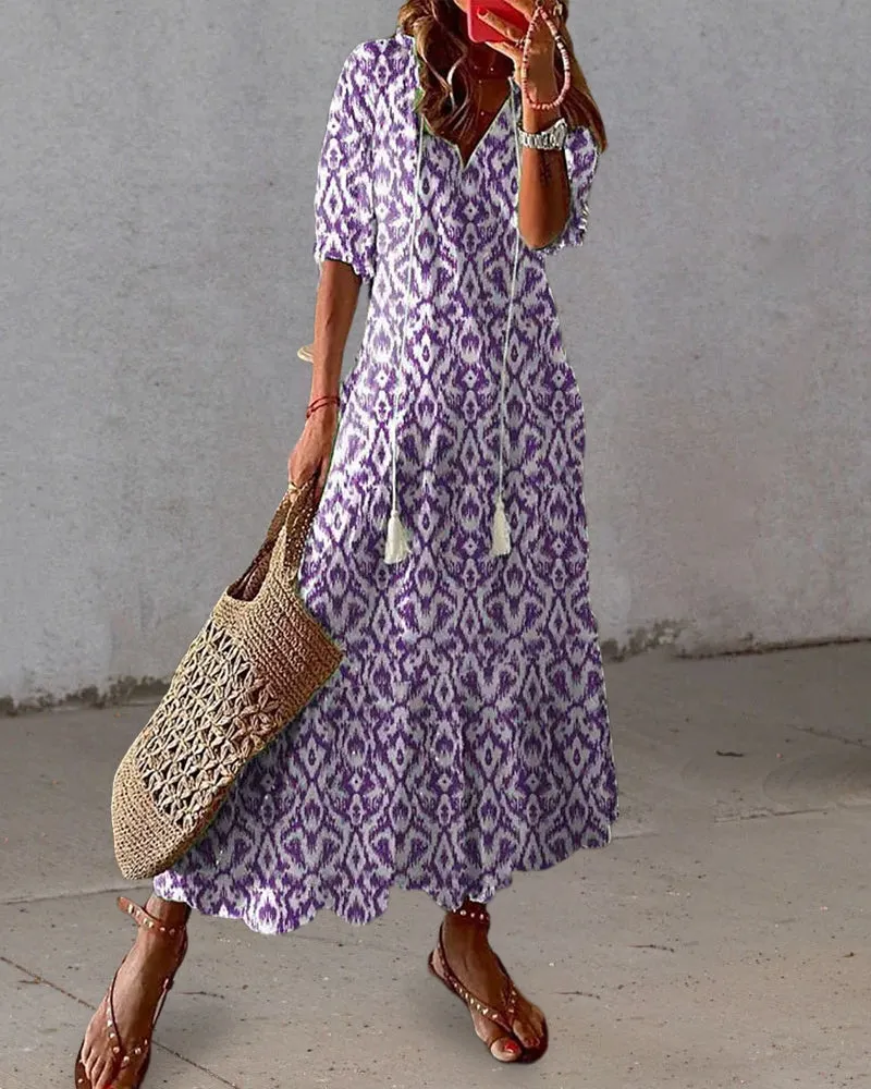 Ava™ | Elegant Boho Dress with Tummy Coverage